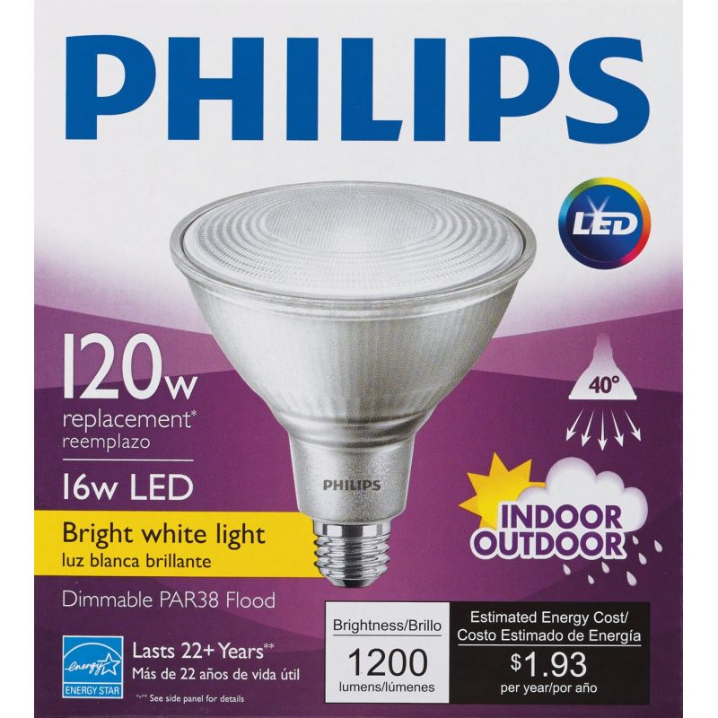 Philips PAR38 Medium Dimmable LED Floodlight Light Bulb