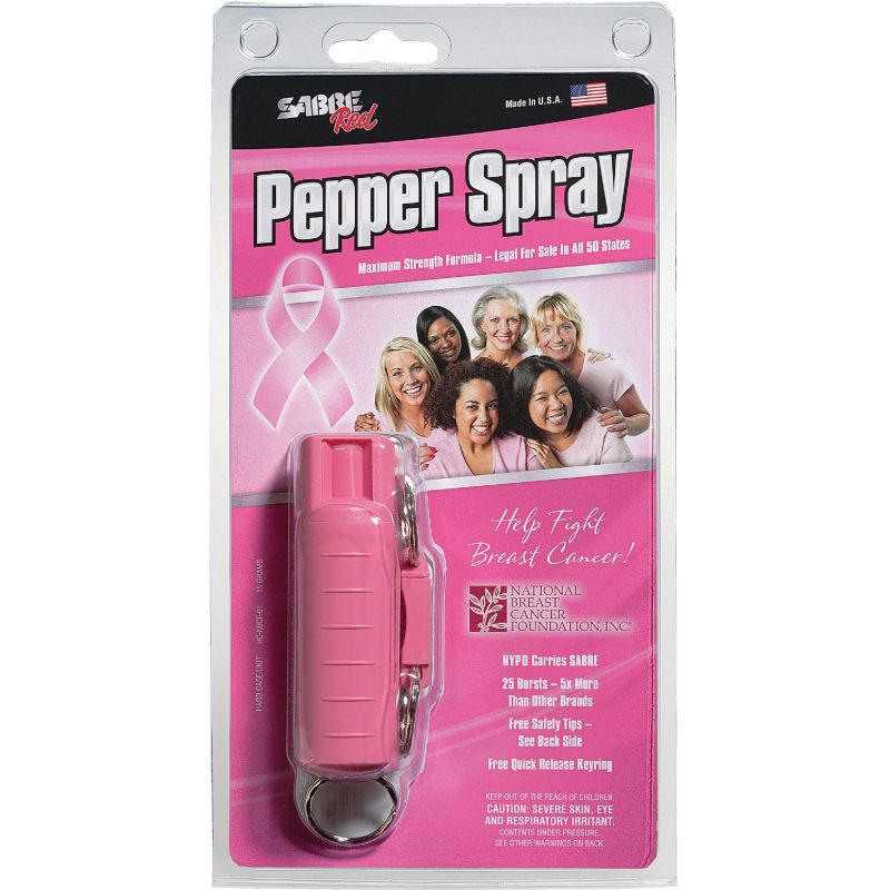 Sabre Red Pepper Self-Defense Spray Hard Case Pink, 0.54 Oz.