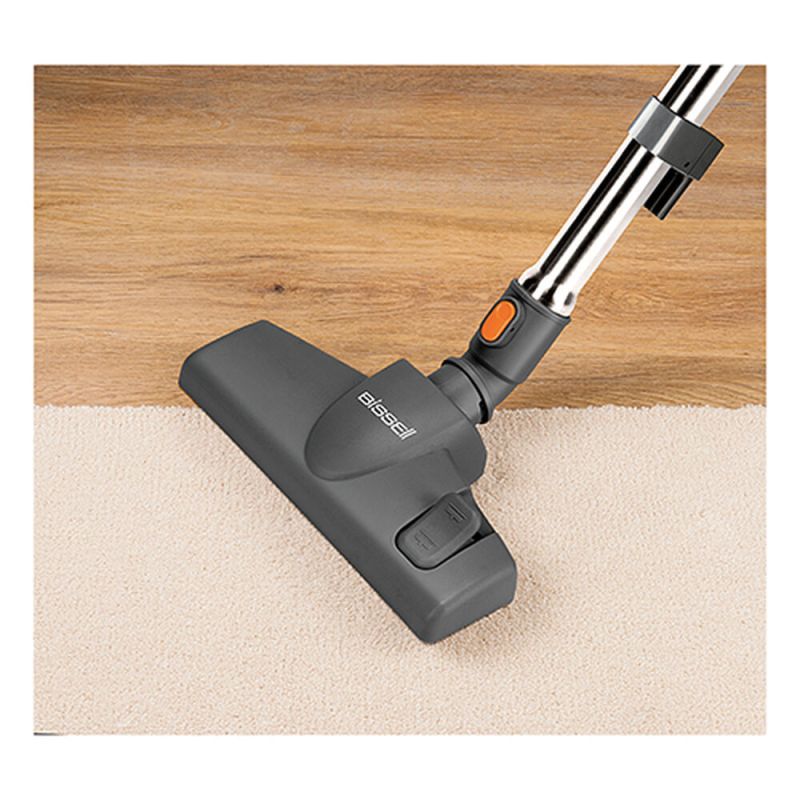 Bissell Hard Floor Expert 1547 Canister Vacuum, 2 L Vacuum, Multi-Level Filter, 18 ft L Cord, Burnt Orange