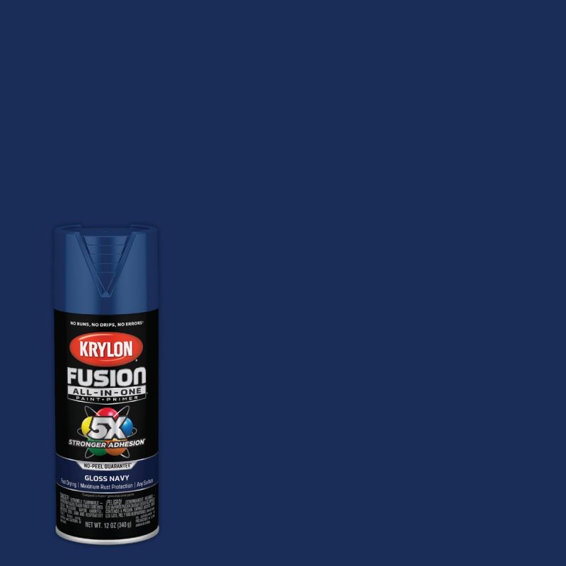 Krylon Fusion All-In-One Spray Paint &amp; Primer Navy, 12 Oz.