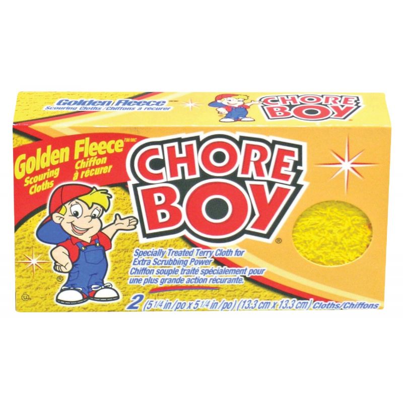 Chore Boy Golden Fleece Scrubbing Cloth 5-1/4 In. W. X 5-1/4 In. L., Yellow