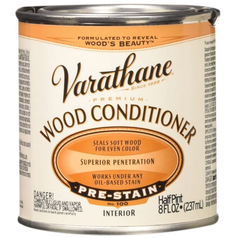 Varathane 211776 Premium Wood Conditioner, Clear, Liquid, 0.5 pt, Can Clear