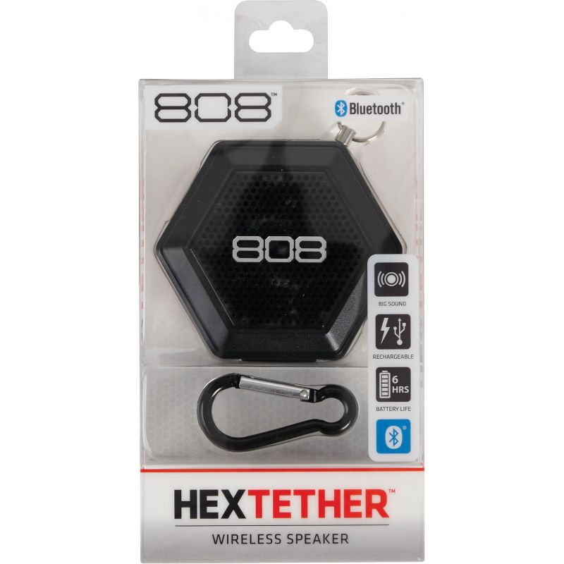 808 Hex Tether Wireless Speaker Black