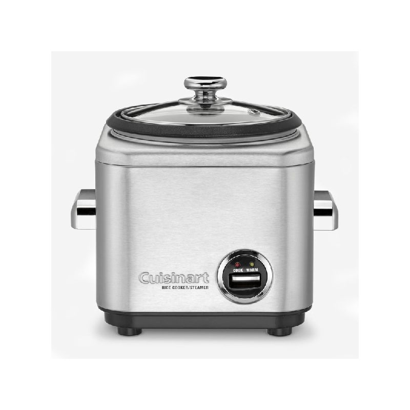 Cuisinart CRC-400C Rice Cooker, 7 Cups Capacity, 120 V, 450 W, 8-1/4 in L, Stainless Steel 7 Cups