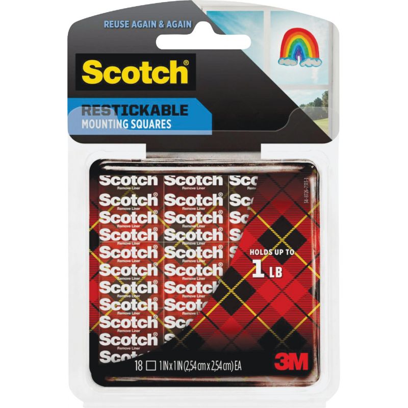 Scotch Reusable Mounting Tabs Clear