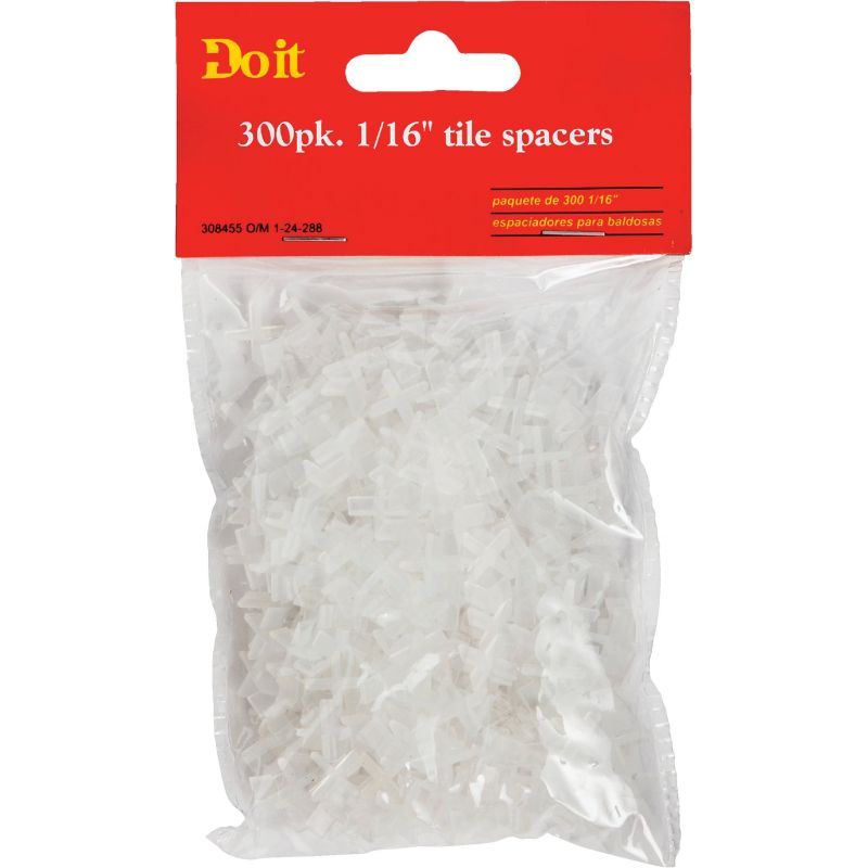 Do it Hard Tile Spacers 1/16 In., White