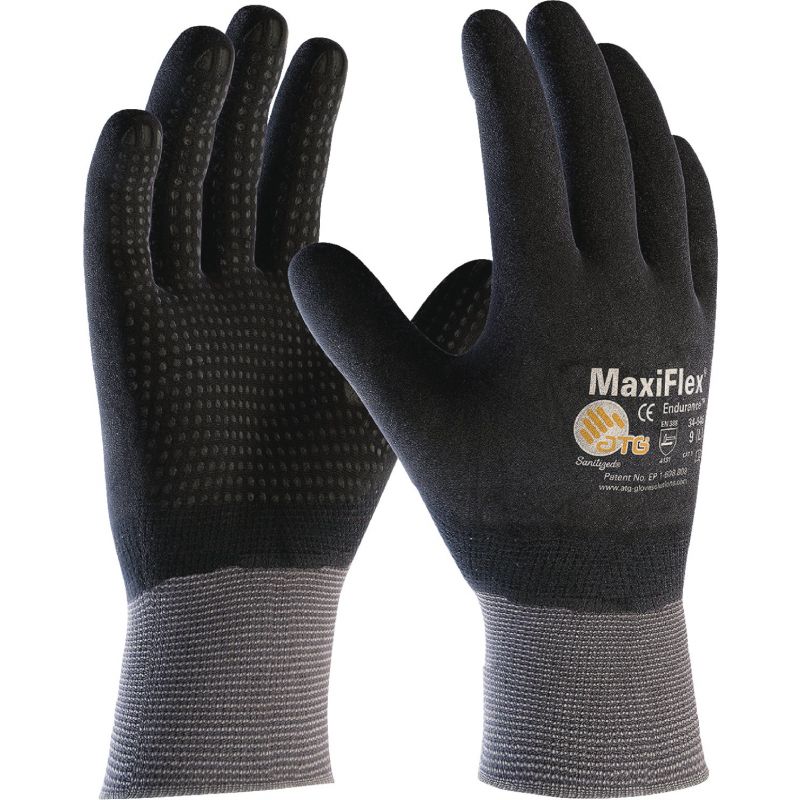 MaxiFlex Endurance Coated Work Glove 2XL, Black &amp; Gray