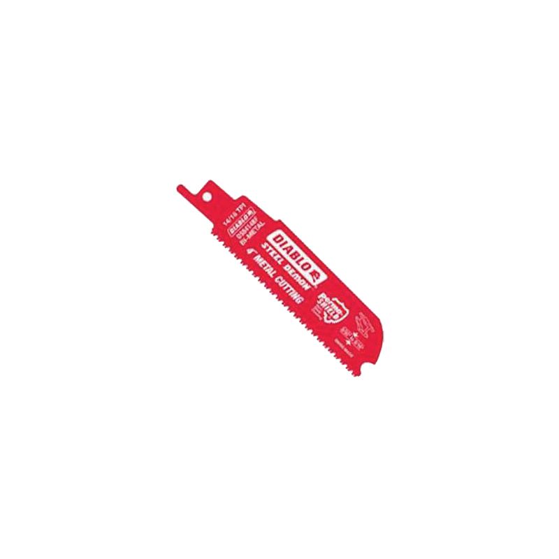 Diablo DS0414BF2 Reciprocating Saw Blade, 4 in L, 14/18 TPI Red