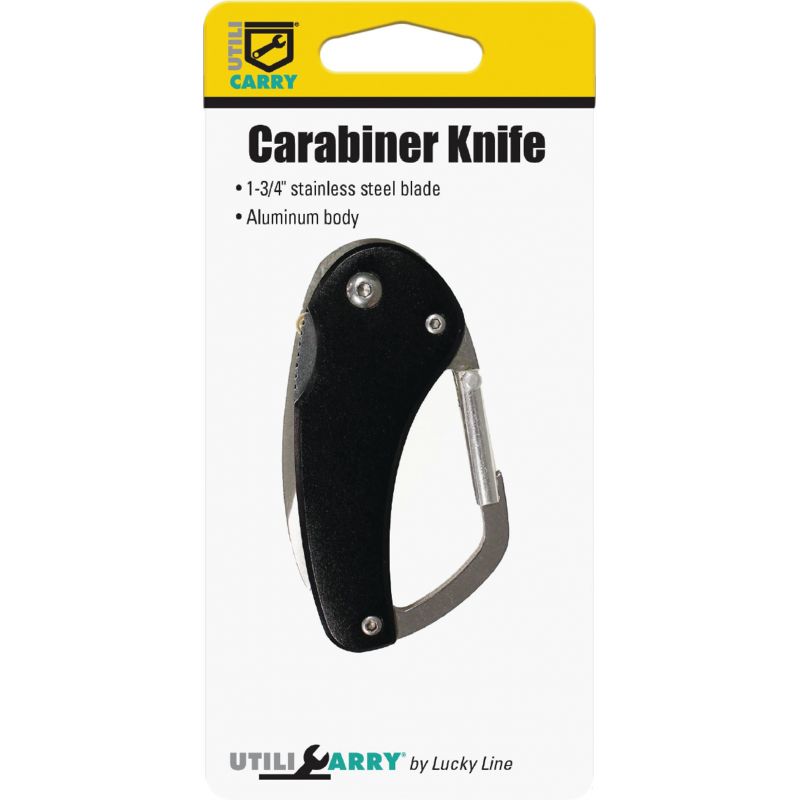 Lucky Line Utilicarry Carabiner Knife Key Tool Black