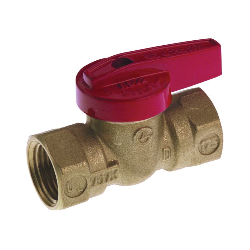 B &amp; K ProLine Series 110-522HC Gas Ball Valve, 3/8 in Connection, FPT, 200 psi Pressure, Manual Actuator, Brass Body