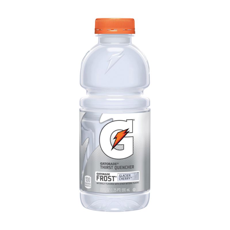 Gatorade 10247 Sports Drink, Liquid, Glacier Cherry Flavor, 20 oz Bottle (Pack of 24)