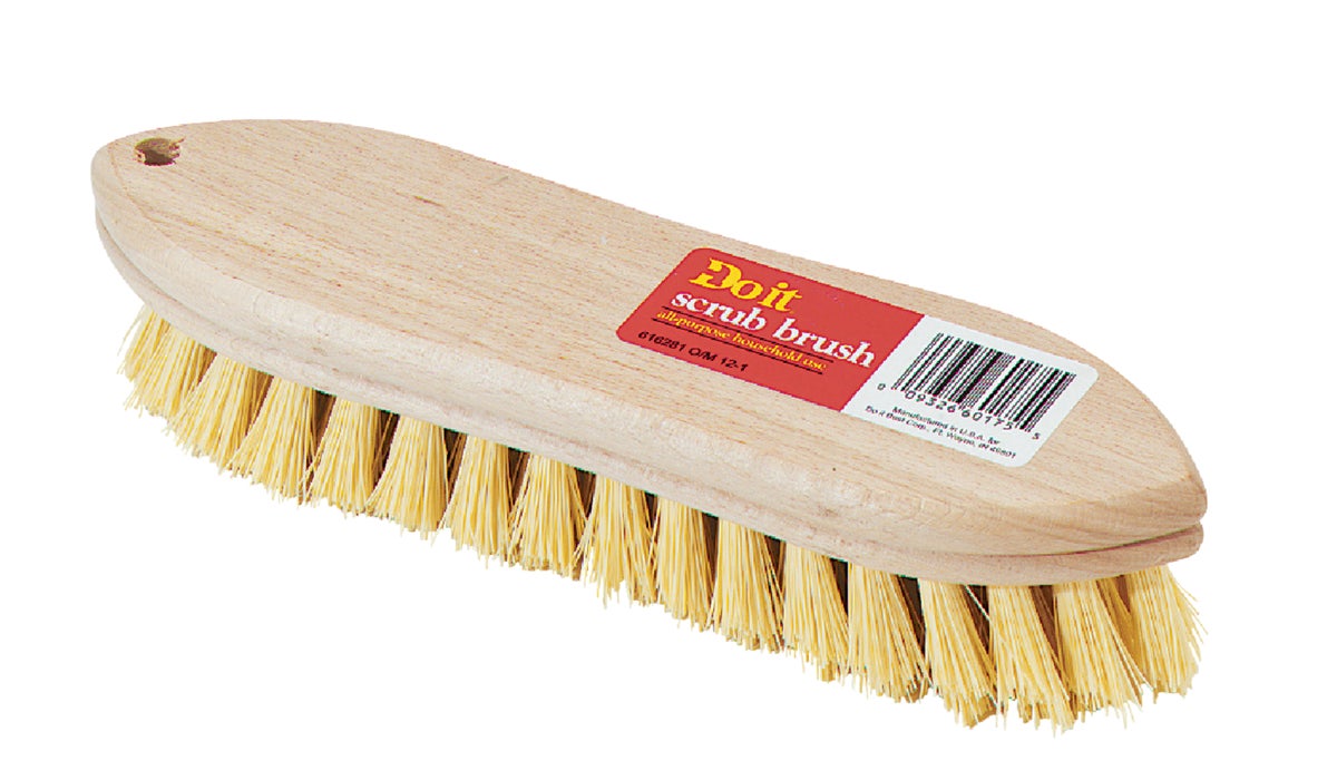 Quickie 202 Scrubber Brush, Comfort-Grip Plastic Handle