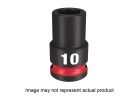 Milwaukee SHOCKWAVE Impact Duty Series 49-66-6142 Shallow Impact Socket, 18 mm Socket, 3/8 in Drive, Square Drive