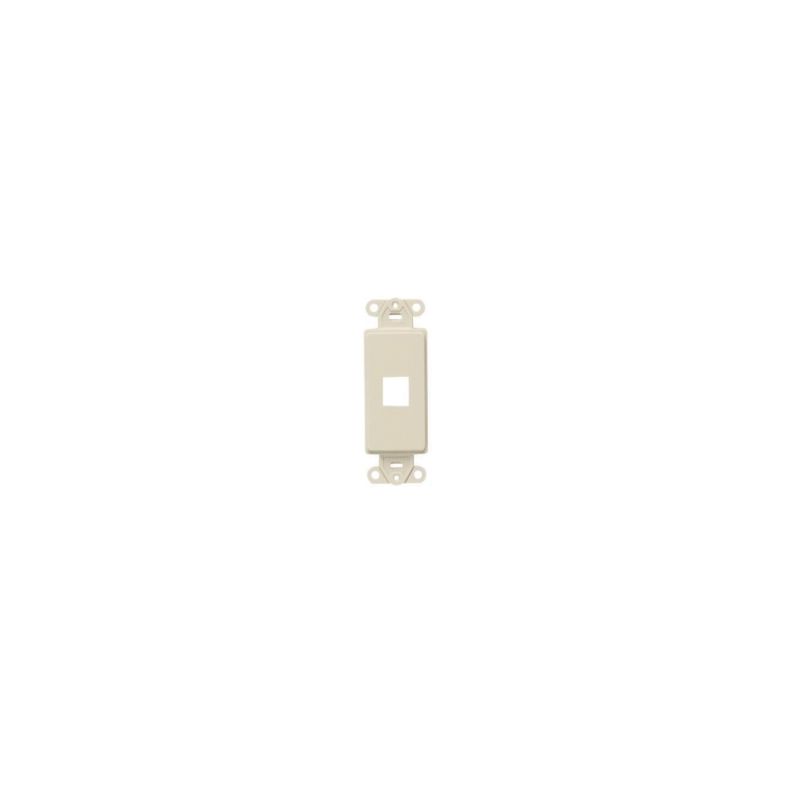 Leviton 41641-00I Wallplate Insert, 2-39/64 in L, 1.29 in W, 1 -Gang, Plastic, Ivory Ivory