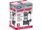 Superior Pump Stainless/Cast Submersible Sump Pump, Side Discharge 1/2 HP, 4500 GPH