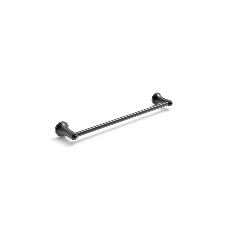 Moen Laia BH5318BL Towel Bar, 18 in L Rod, Stainless Steel/Zinc, Matte, Wall Mounting Black