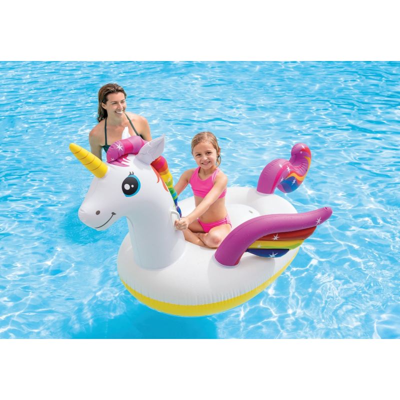 Intex Unicorn Ride-On Pool Float White, Ride-On