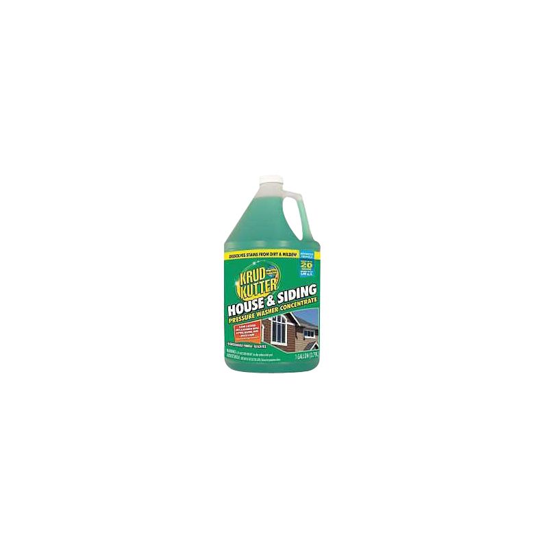 Krud Kutter Advanced Formula 385464 House and Siding Pressure Washer Concentrate, Liquid, 1 gal Bottle Greenish Blue