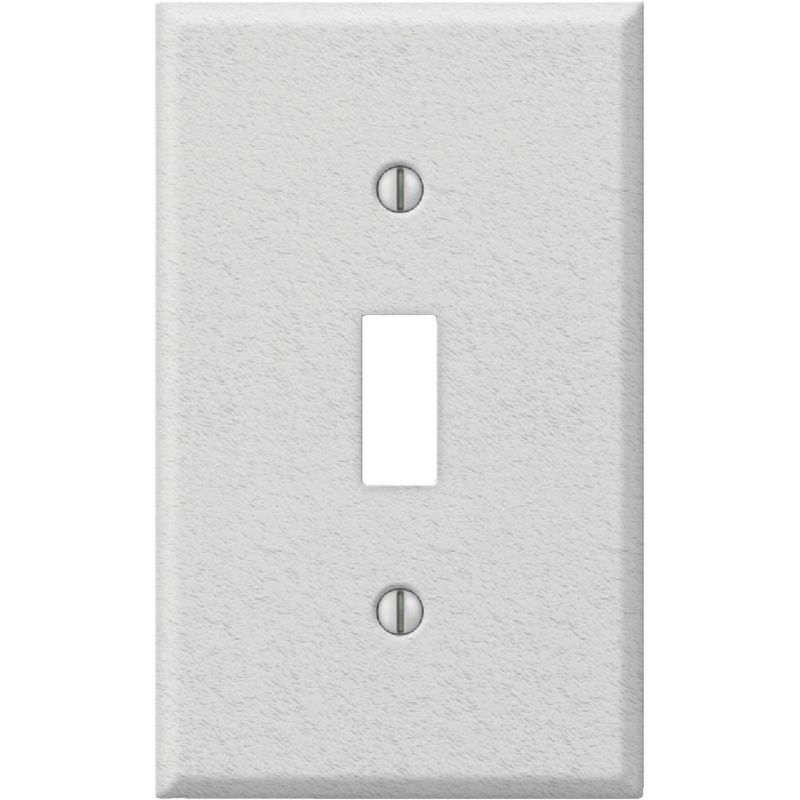 Amerelle PRO Stamped Steel Switch Wall Plate White Wrinkle