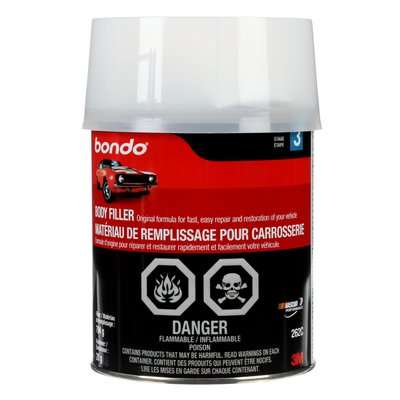 Buy Bondo 90451 Reinforced Filler, 0.7 pt Can, Putty, Pungent Metallic