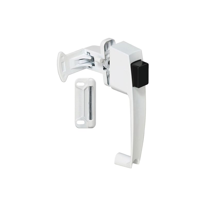 National Hardware V1316 Series N213-074 Pushbutton Latch, Zinc, 5/8 to 2 in Thick Door White