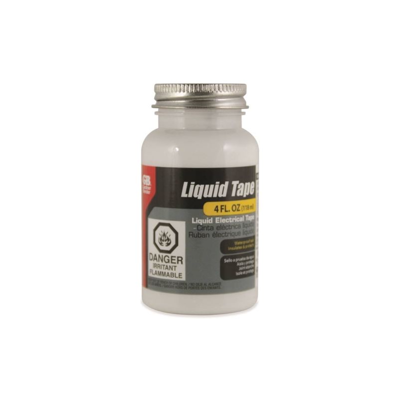 GB LTW-400 Liquid Electrical Tape, Liquid, White, 4 oz Bottle White