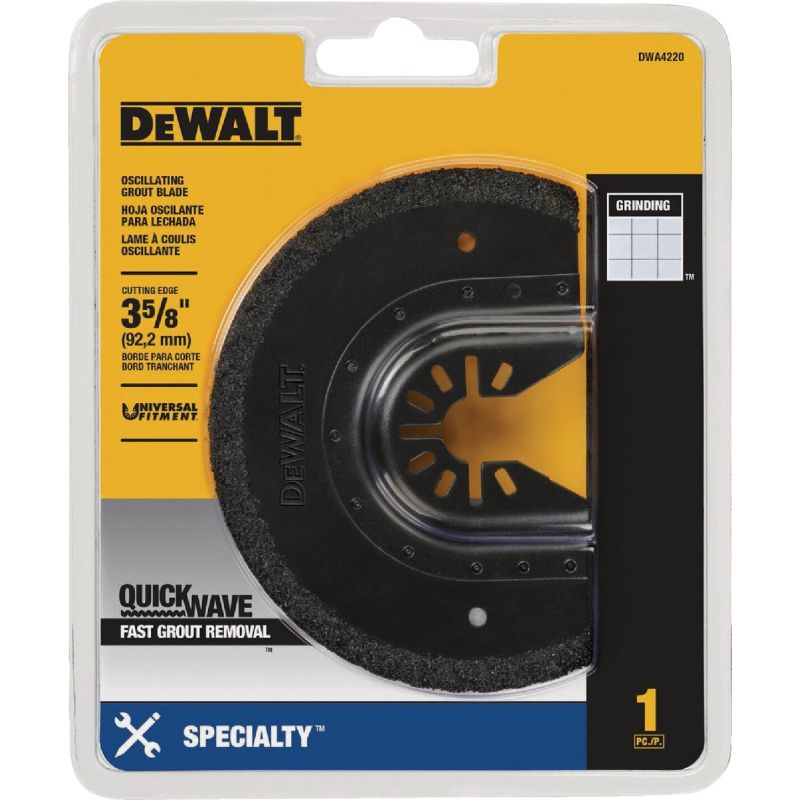 DEWALT Universal Fitment Carbide Semi-Circle Oscillating Grout Removal Blade