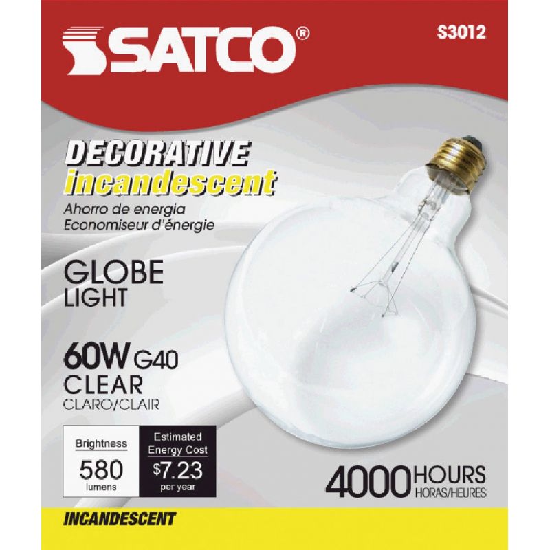 Satco G40 Globe Incandescent Special Purpose Light Bulb