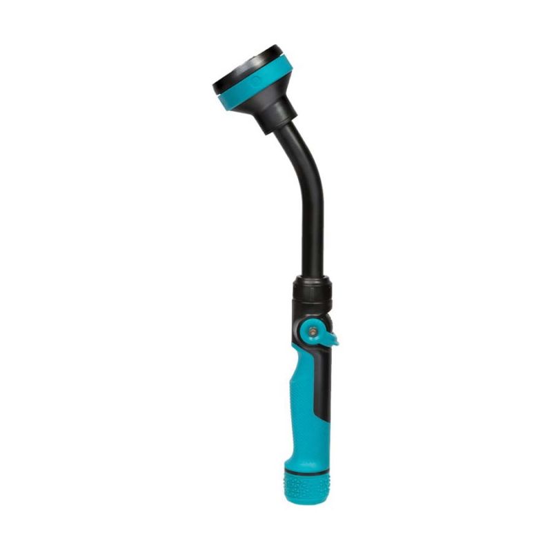 Gilmour 820432-1001 Watering Wand, Swivel Inlet, 5 -Spray Pattern, Shower, Zinc, Teal, 14 in L Wand Teal
