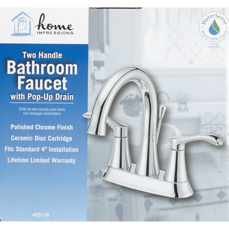 Home Impressions 2-Handle Bathroom Faucet with Pop-Up