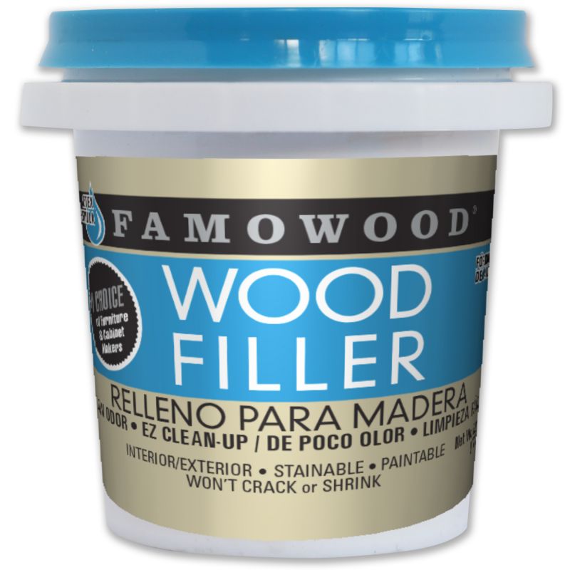 Famowood 40042142 Wood Filler, Paste, Walnut, 0.25 pt Walnut