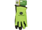 John Deere Synthetic Leather Hi-Vis Work Gloves L, Yellow &amp; Black
