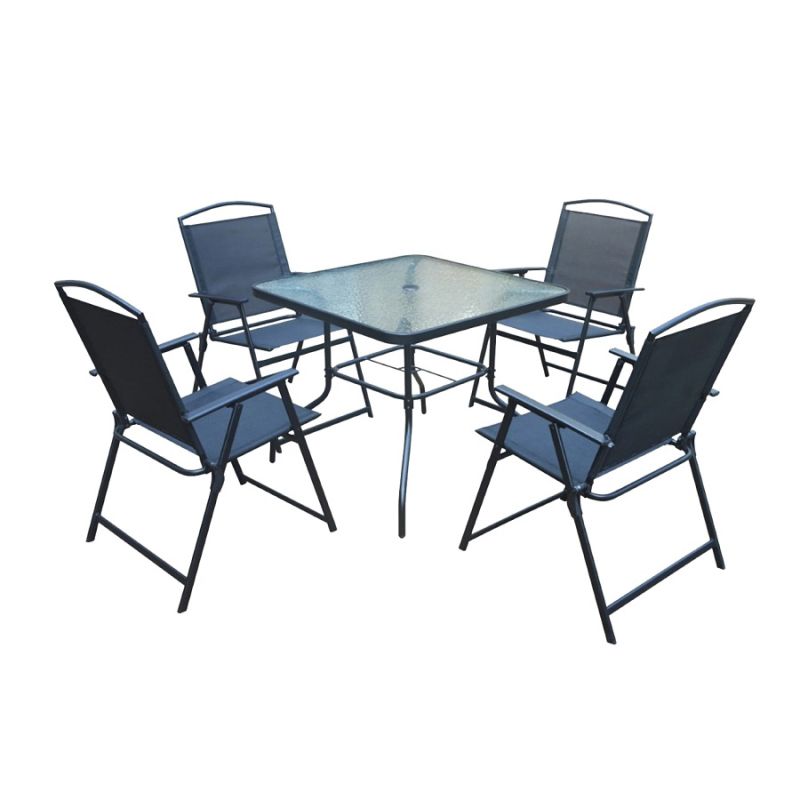 Seasonal Trends 50805 Dining Table Chair Set, 5 Pc Black