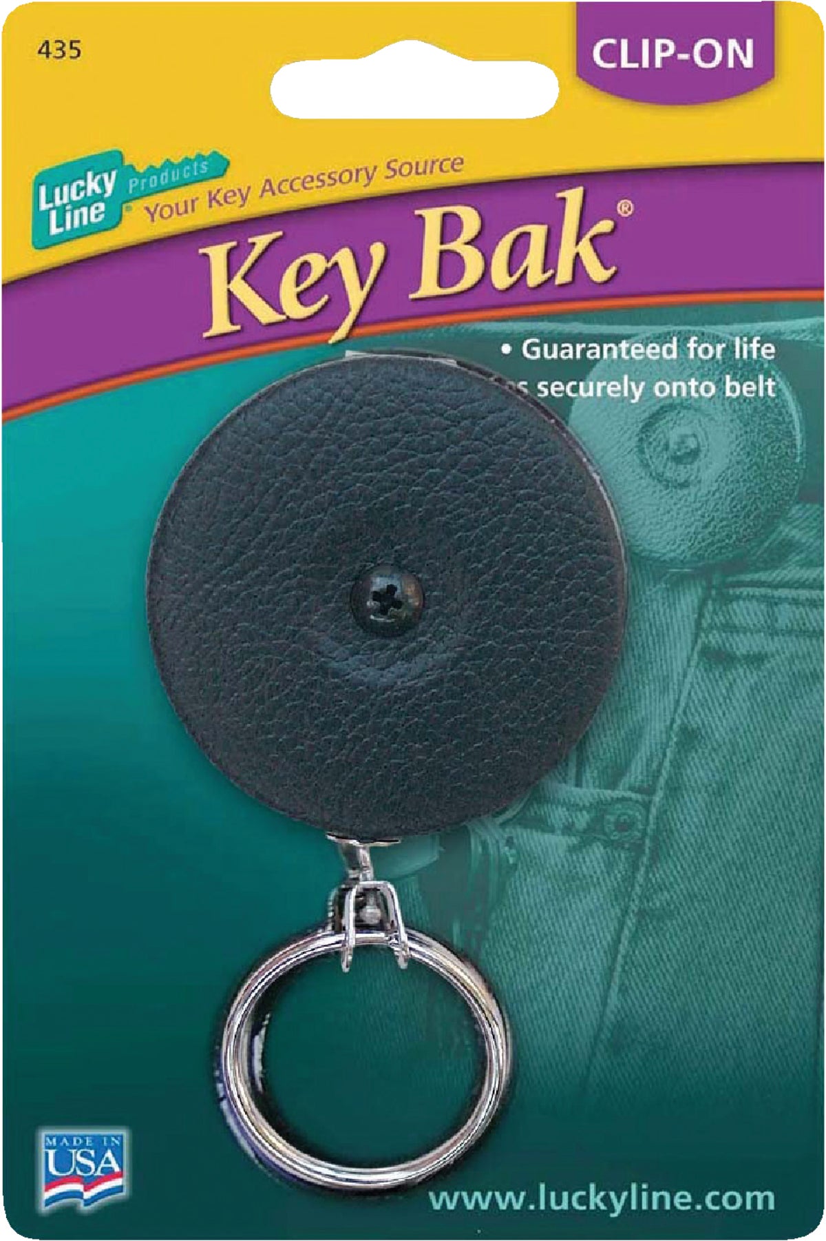 Lucky Line Key Bak Janitor Key Ring Back Holder Chain 