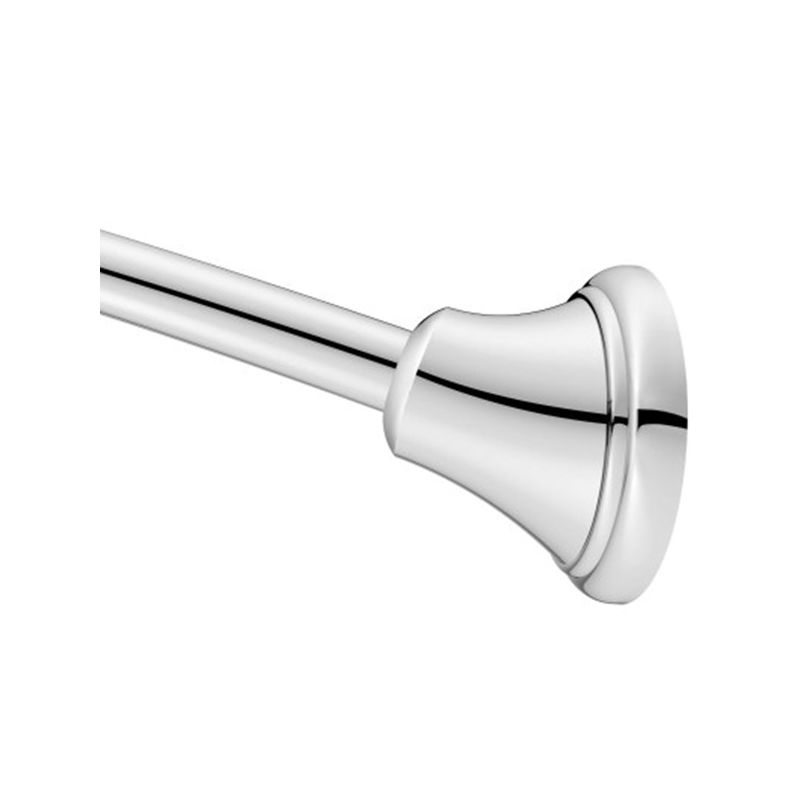 Moen DN2171CH Shower Rod, 57 to 60 in L Adjustable, 1 in Dia Rod, Stainless Steel, Chrome