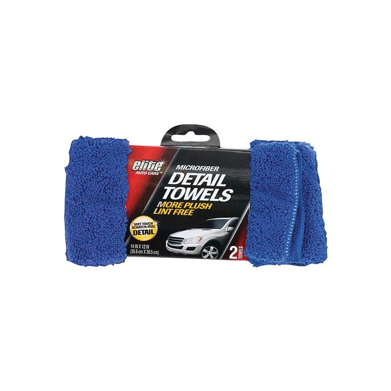 FLP 8902 Finish Towel, 14 x 12 in, Microfiber Cloth, Blue 14 X 12 In, Blue