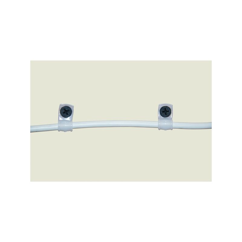 Gardner Bender PPC-1525 Cable Clamp, 1/4 in Max Bundle Dia, Plastic, White White