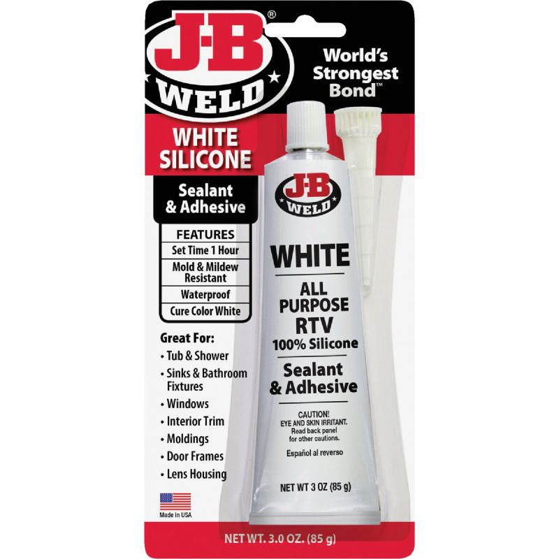 J-B Weld All-Purpose RTV Silicone Sealant &amp; Adhesive White, 3 Oz.