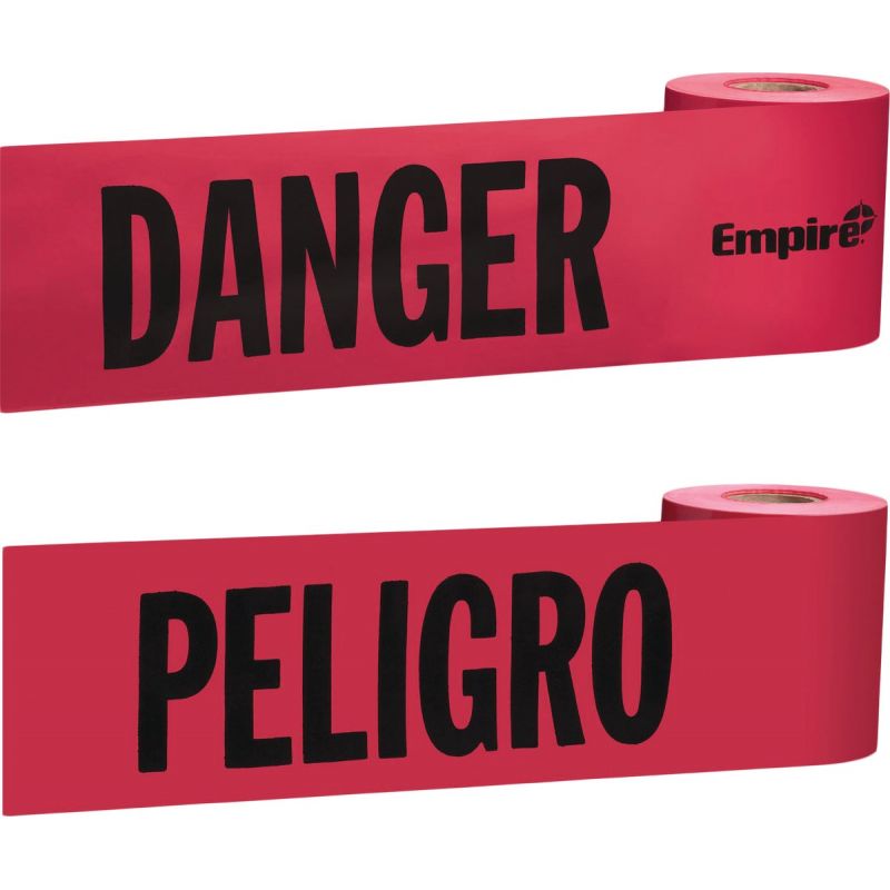 Empire Danger Caution Tape Red With Black Print