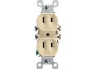 Leviton Duplex Outlet Ivory, 15 (Pack of 10)