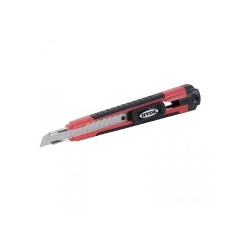 Hyde MAXXGRIP 42027 Utility Knife, 9 mm W Blade, Stainless Steel Blade, Cushion-Grip Handle