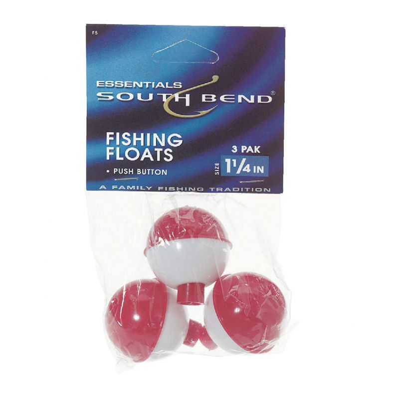 Buy SouthBend Push-Button Fishing Bobber Floats Red & White