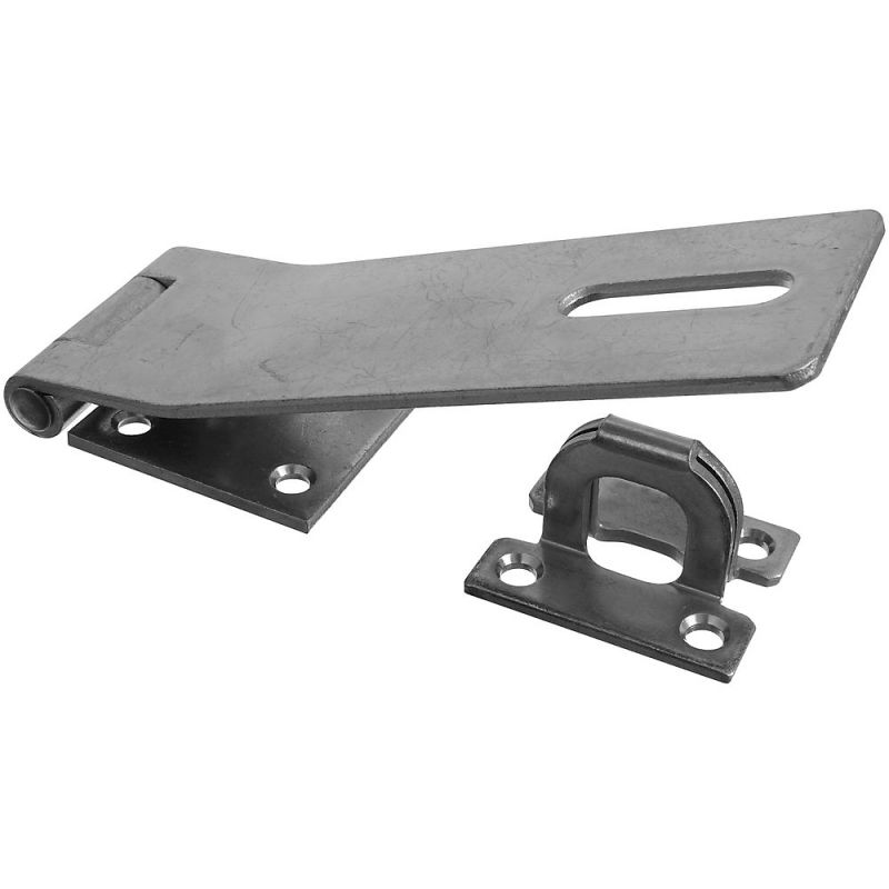 National Hardware V30 Series N102-517 Safety Hasp, 7 in L, 2-1/2 in W, Steel, Zinc, 0.36 in Dia Shackle