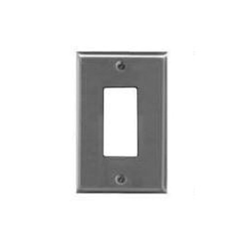 Atron Traditional Series 2-161R Wallplate, 4-15/16 in L, 2-7/8 in W, 1-Gang, Metal, Chrome