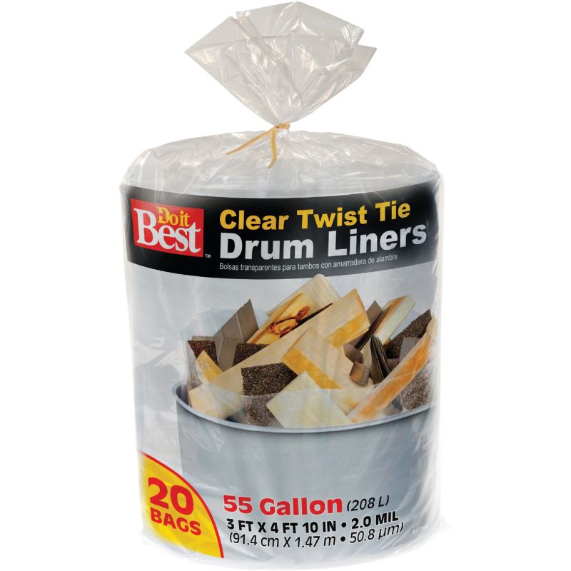 Do it Best Drum Liner 55 Gal., Clear