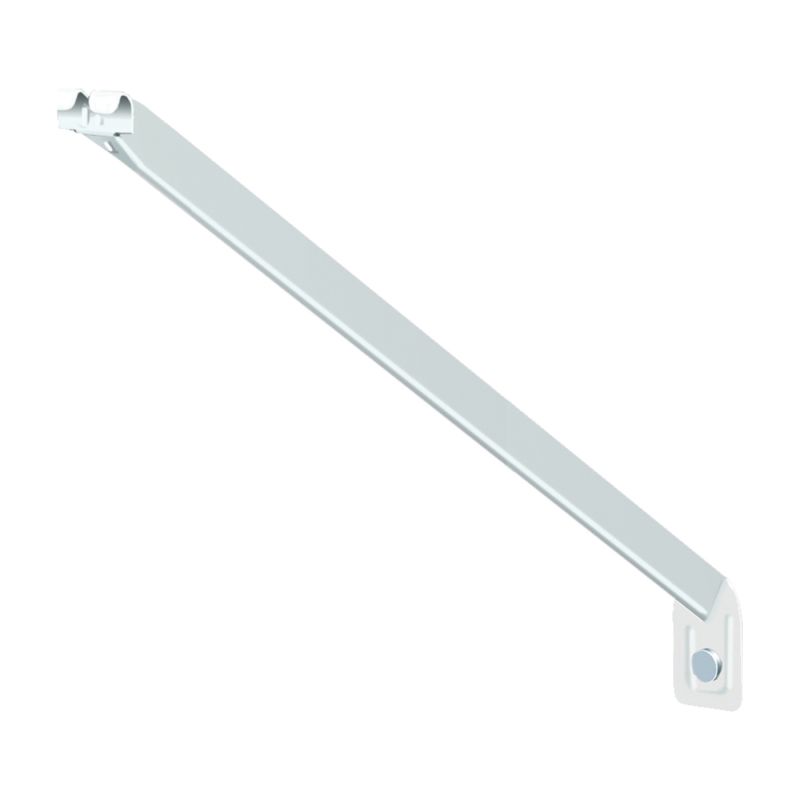 ClosetMaid 1166 Support Bracket, 20 in L, 2 in H, Steel White
