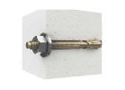 Reliable WAZ58412J Wedge Anchor, 5/8 in Dia, 4-1/2 in L, 830 kg Ceiling, 1349 kg Wall, Steel, Zinc