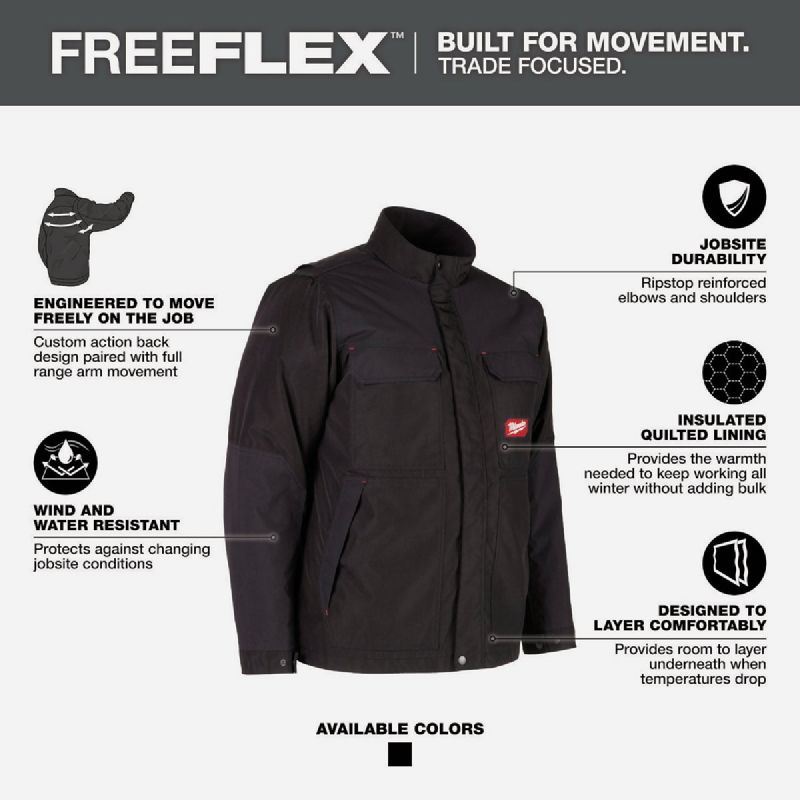 Milwaukee FREEFLEX Men&#039;s Jacket XL, Black