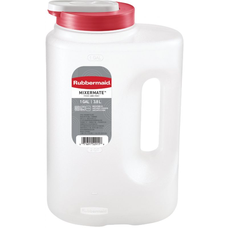 Rubbermaid MixerMate Storage Bottle Pitcher Gal., Clear