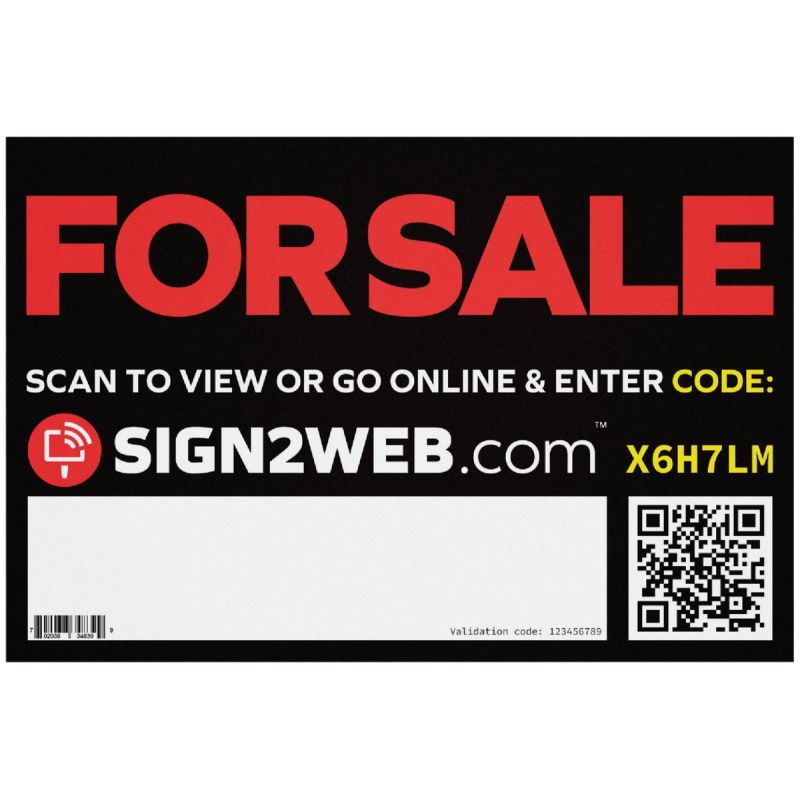Sign2Web For Sale Sign Single-Sided